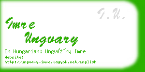 imre ungvary business card